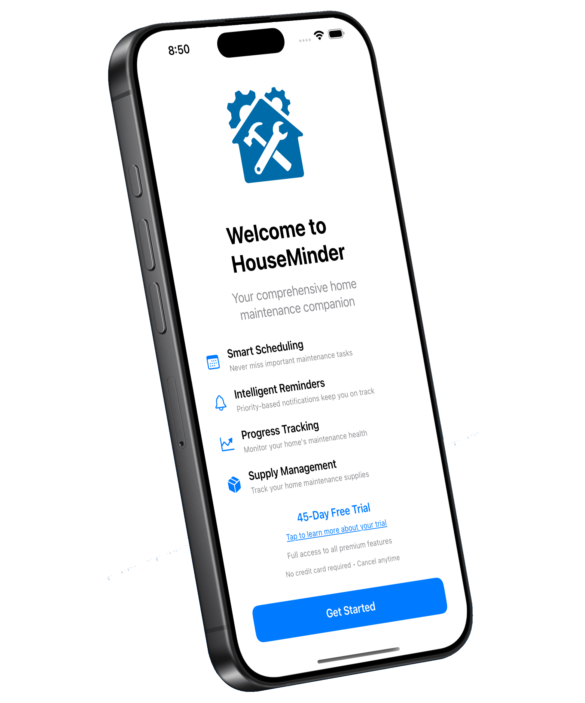 HouseMinder Main Dashboard