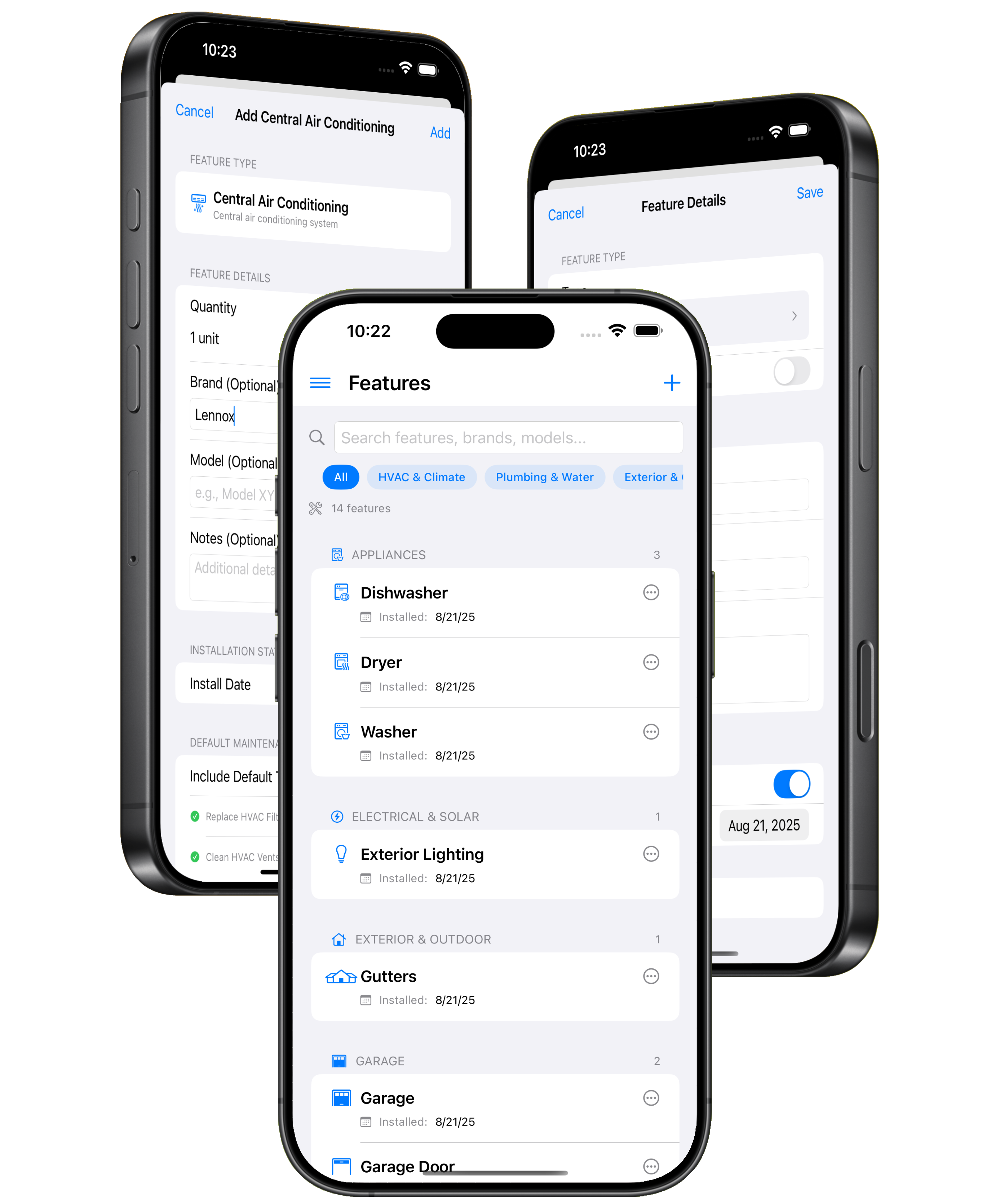 Home Features Management